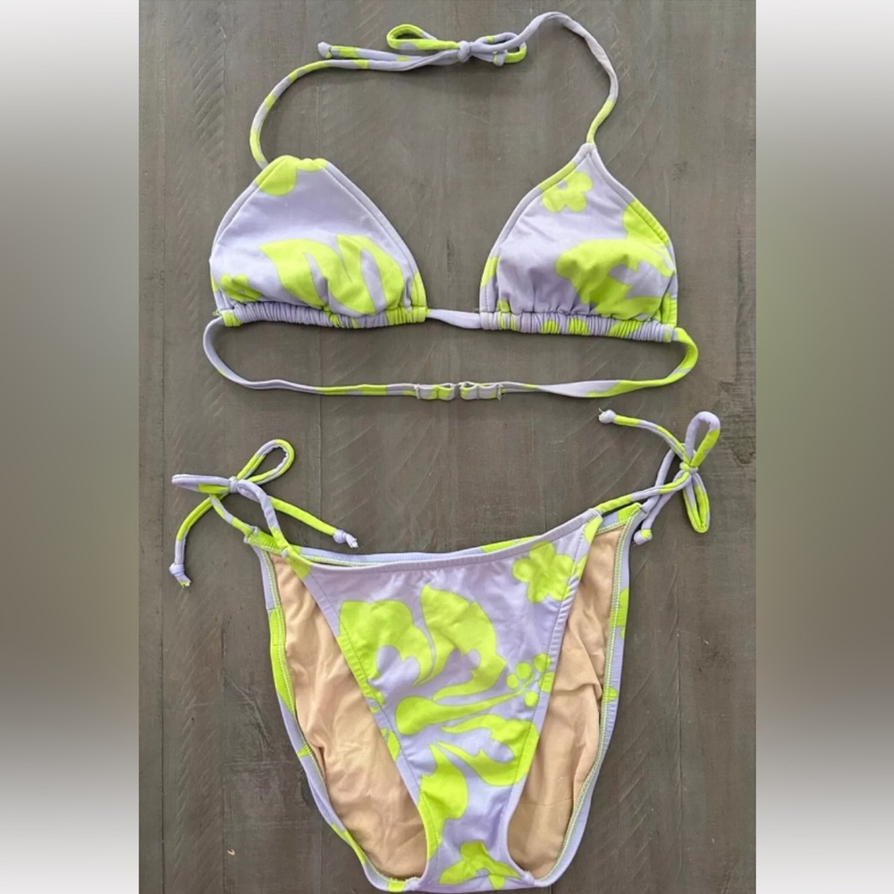 Y2K vintage hibiscus Rampage bikini set